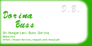 dorina buss business card